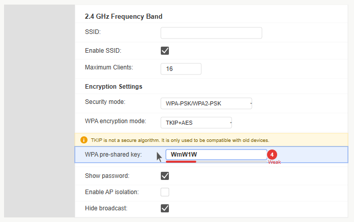 wapa pre-shared key