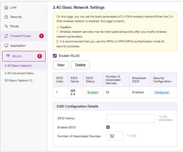 2.4G Basic Network Setting